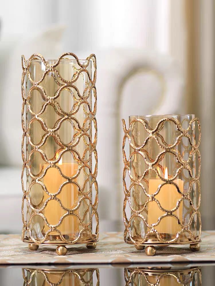 Luxury Brass Geometric Vase – Electroplated Metal Flower Arrangement Decor