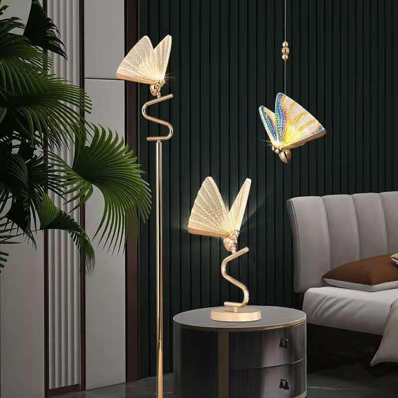 Modern Butterfly LED Lamp & Chandelier – Aluminum Acrylic Indoor Decorative Light