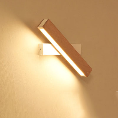 KAKAXI Modern Wooden LED Wall Lamp – Adjustable Indoor Wall Light (4W / 6W)