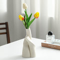 Nordic Shaped Double Ceramic Vase Set – Modern Home Decor Ornament