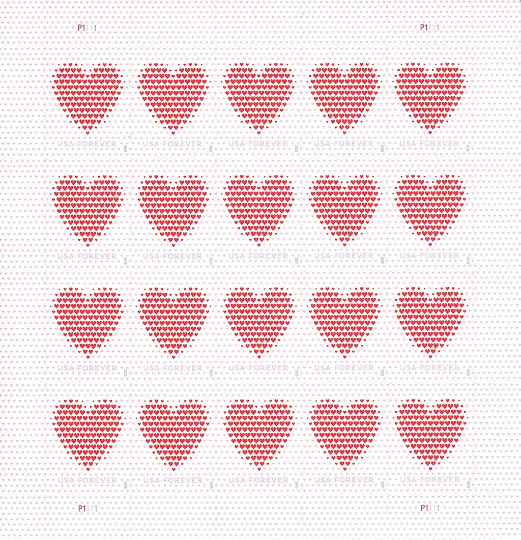 2020 Made of Hearts First Class- Forever Postage Stamps