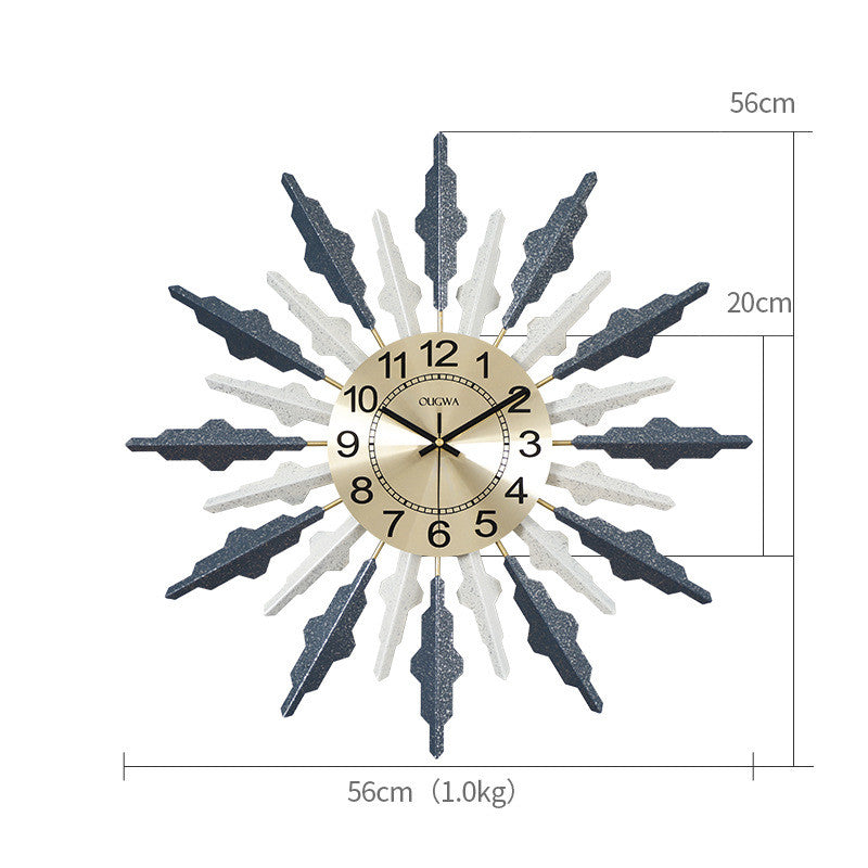 Modern Metal Wall Clock – Creative Luxury Style Decorative Home Clock (Small / Large)