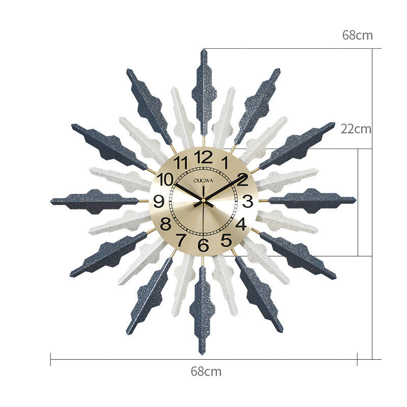 Modern Metal Wall Clock – Creative Luxury Style Decorative Home Clock (Small / Large)
